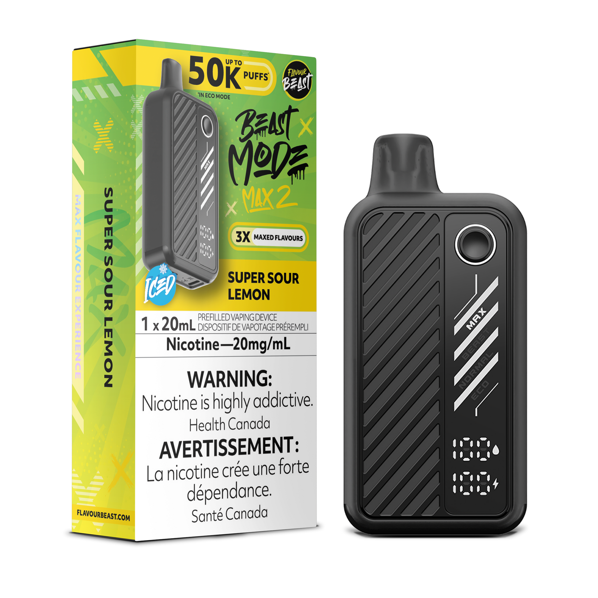Flavour Beast BEAST MODE MAX 2 - Super Sour Lemon Iced