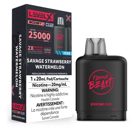 Level X Flavour Beast Boost - Savage Strawberry Watermelon Iced