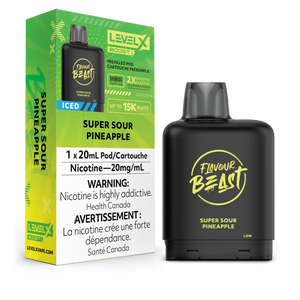 Level X Flavour Beast Boost - Super Sour Pineapple Iced